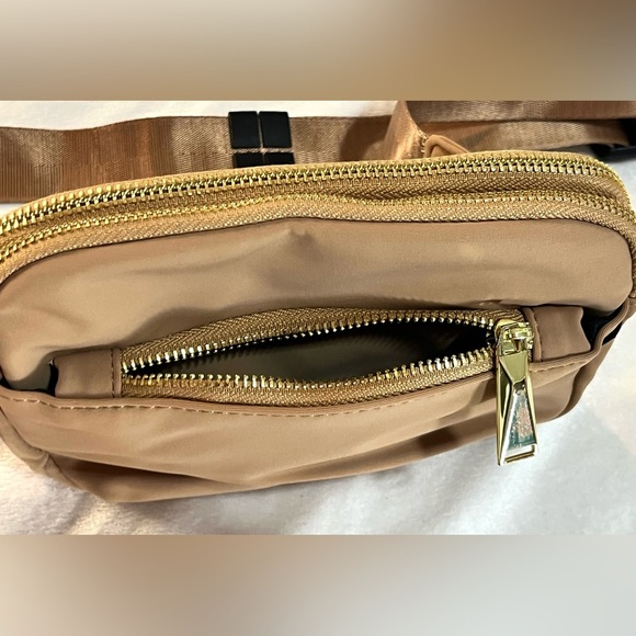 Zorfin Tan Brown Belt Bag Fanny Pack Pockets Adjustable Strap Water Resistant - Picture 5 of 16